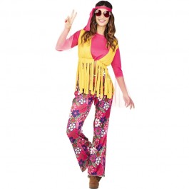 Déguisement Hippie Jeans pour femme - Taille au Choix - Jour de Fête -  Moins de 30 euros - Bonnes Affaires