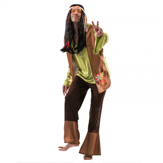 Déguisement hippie femme marron : le style Flower Power chez