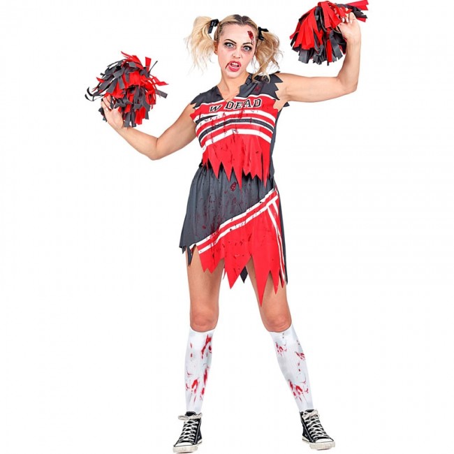 Déguisement Cheerleader Fille Costume Pom-pom Girl Cosplay Carnaval et  Pompoms