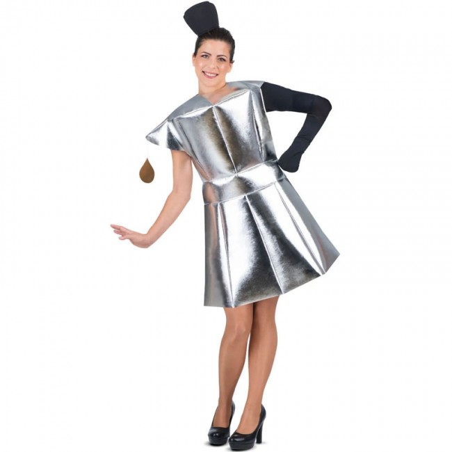 Costume disco femme taille plus argent éblouissant