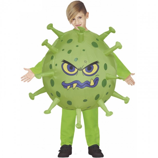 Costume d'extraterrestre gonflable vert, enfants, taille universelle