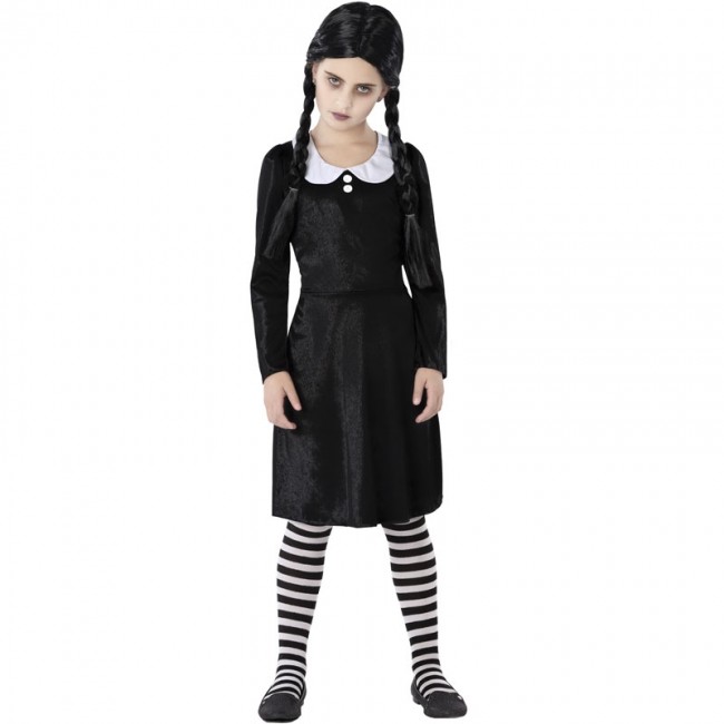 Mercredi Addams robe de Tulle noir enfant Cosplay robe Costumes pour les  filles