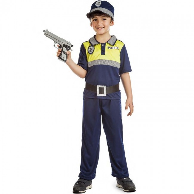 Couteau, pistolet et menottes de policier, enfant