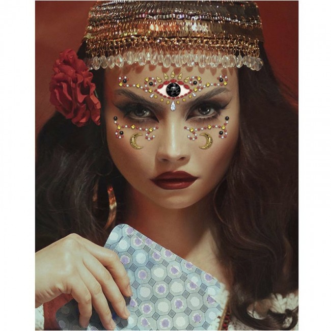 Bijoux de visage adhésifs - Multicolore - Jour de Fête
