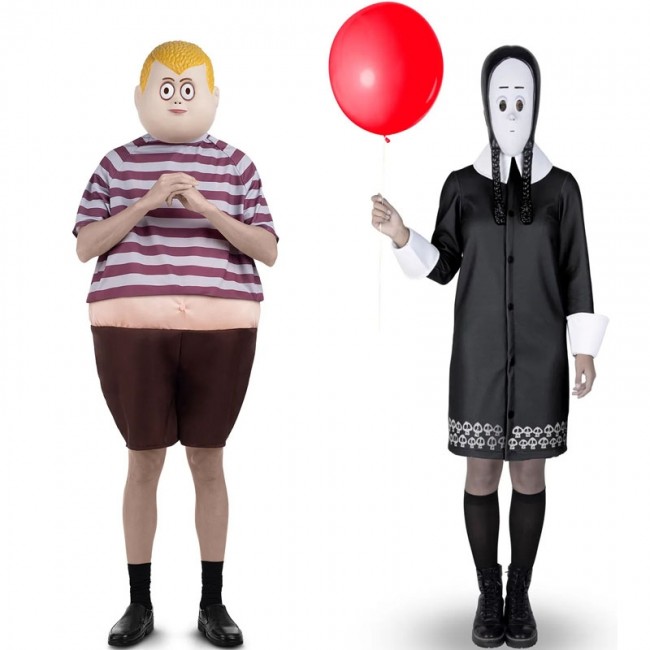 Déguisement de couple uniforme scolaire Mercredi Addams™ enfant adulte :  Deguise-toi, achat de Déguisements couples