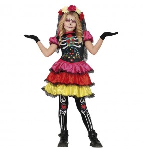 Costume Catrina multicolore fille