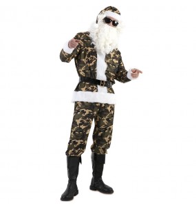 Costume Père Noël camouflé homme