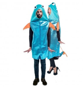 Costume adulte Poisson bleu