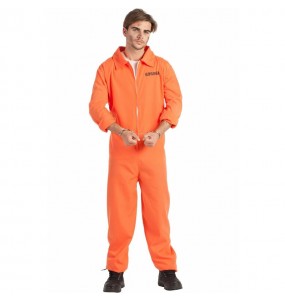 Costume prisonnier orange homme