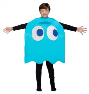 Costume pour garçons et filles de Fantôme Inky de Pac-Man