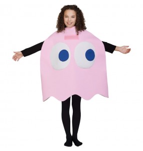 Costume pour garçons et filles de Fantôme Pac-Man Pinky