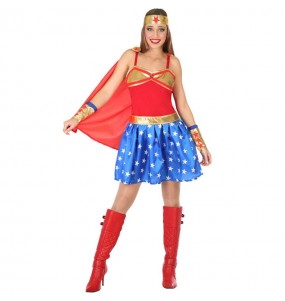 Costume Héroïne de bande dessinée Wonder Woman femme