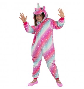 Costume Licorne multicolore onesie fille