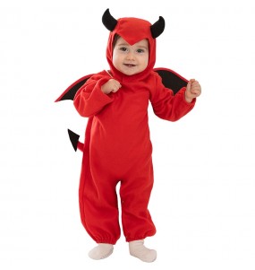 Costume Diable rouge avec des ailes bébé