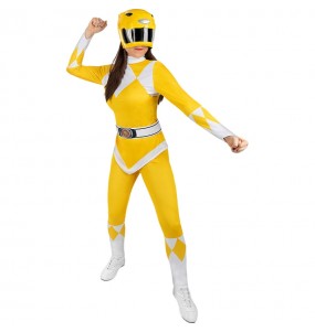 Costume Power Ranger jaune femme