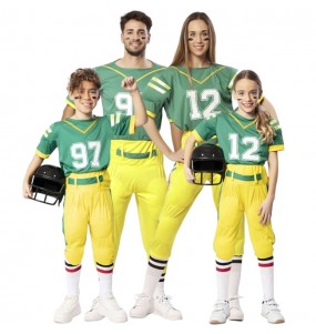 Déguisements Joueurs de football américain en uniforme vert pour groupe