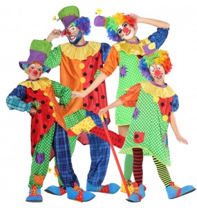 Déguisements Clowns raccommodés pour groupe