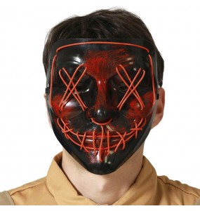 Masque avec lumière rouge pour compléter vos costumes térrifiants