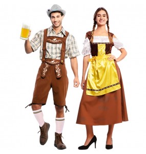 Costumes Bavarois allemands de l'Oktoberfest pour se déguiser à duo