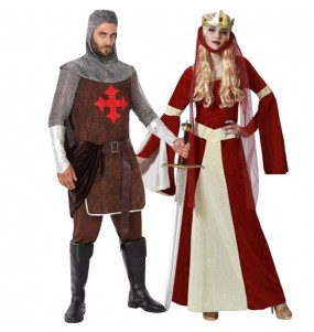 Costumes Chevalier médiéval et princesse pour se déguiser à duo