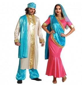 Costumes Hindous turquoise pour se déguiser à duo