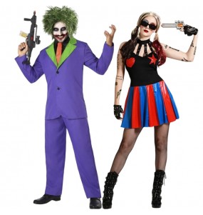 Costumes Joker et Arlequin pour se déguiser à duo