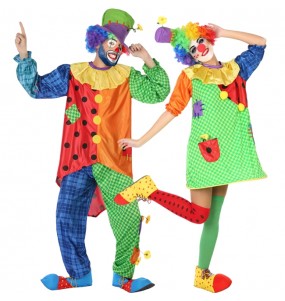 Costumes Clowns raccommodés pour se déguiser à duo