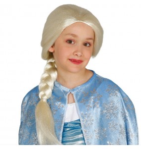 Perruque de princesse Frozen pour fille