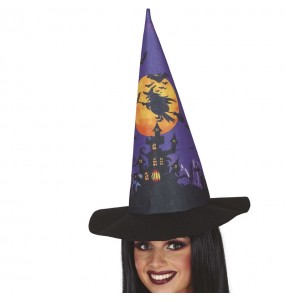 Chapeau de sorcière Lune noire pour compléter vos costumes térrifiants