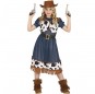 Costume Cowgirl avec impression de vache fille