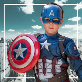 Déguisement de Captain America - Avengers - Garçon - Taille au Choix - Jour  de Fête - Films & séries - Thèmes