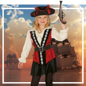 Déguisement de pirate enfant rouge - Déguisement enfants/Pirates